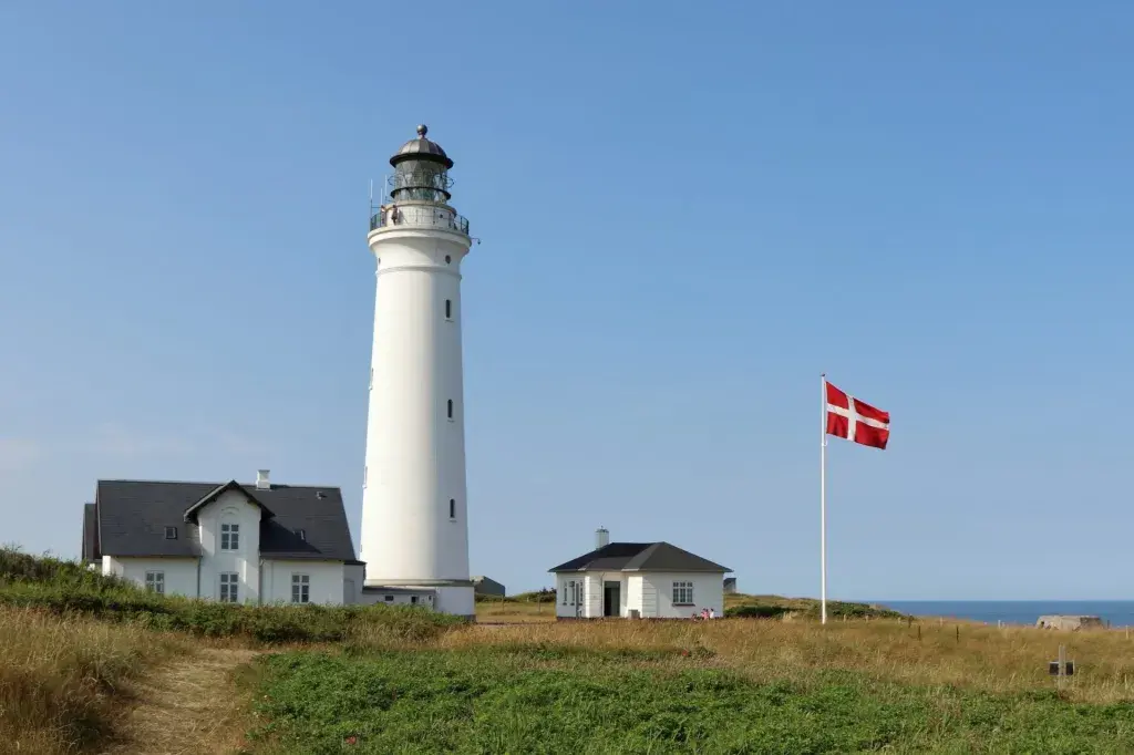 Manda Tour Flyer Denmark Lighthouse With Flag Hirtshals