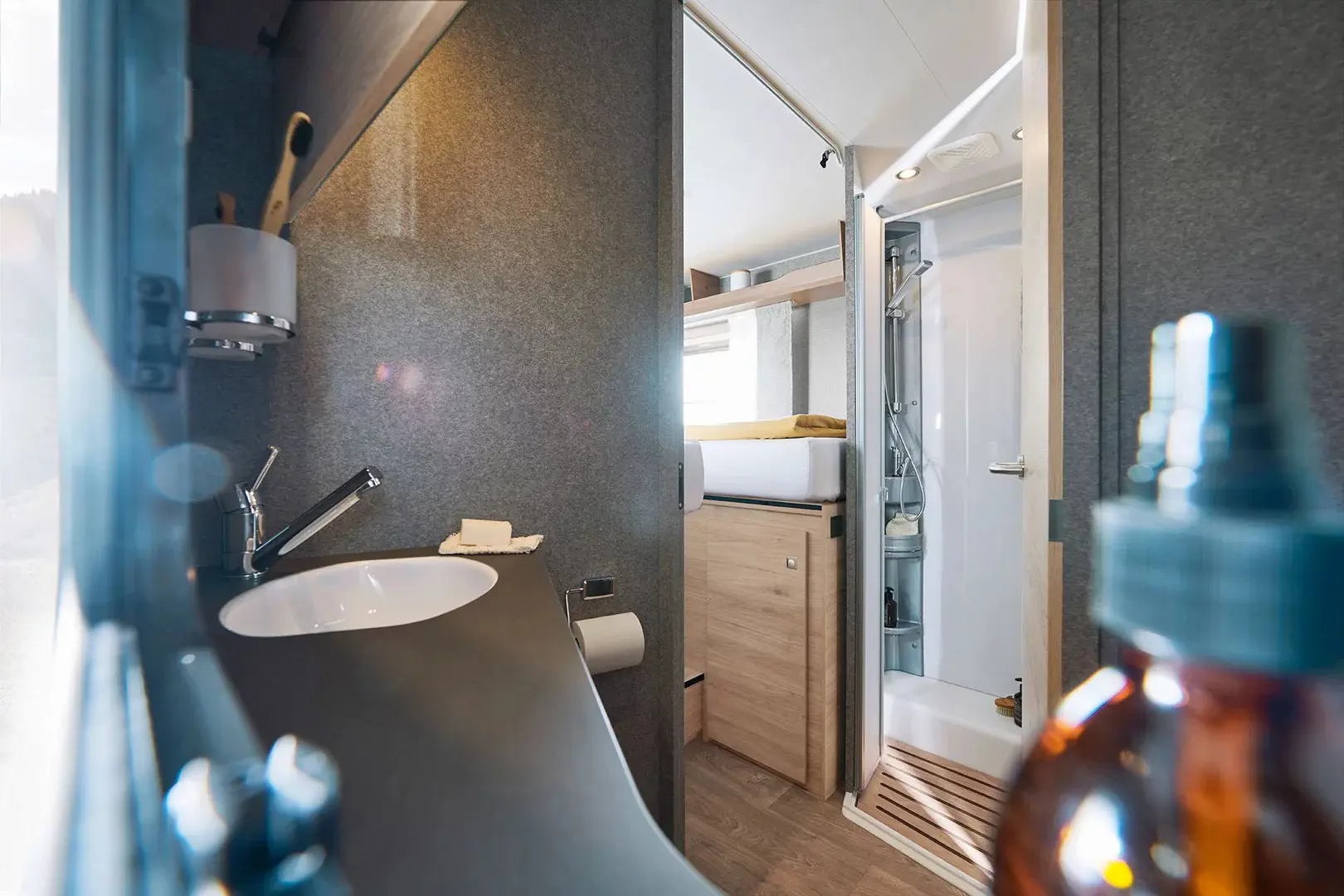 Deffleffs Just Go Motorhome Bathroom