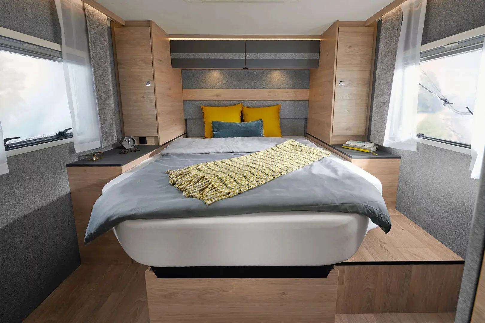 Deffleffs Just Go Motorhome Bedroom
